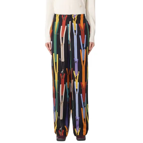Trousers > Wide Trousers - - Moschino - Modalova