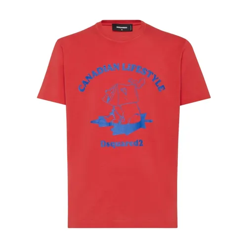 Dsquared2 - Tops > T-Shirts - Red - Dsquared2 - Modalova