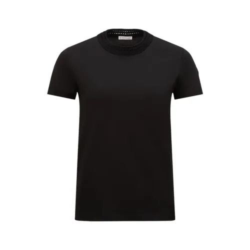 Moncler - Tops > T-Shirts - Black - Moncler - Modalova