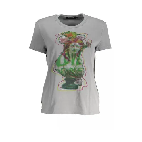 Desigual - Tops > T-Shirts - Gray - Desigual - Modalova
