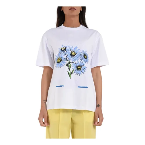 Msgm - Tops > T-Shirts - White - Msgm - Modalova
