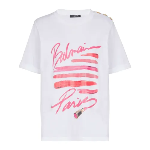 Balmain - Tops > T-Shirts - White - Balmain - Modalova