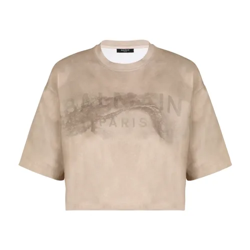 Balmain - Tops > T-Shirts - Beige - Balmain - Modalova
