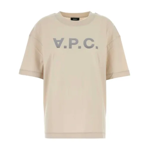 A.p.c. - Tops > T-Shirts - Beige - A.p.c. - Modalova