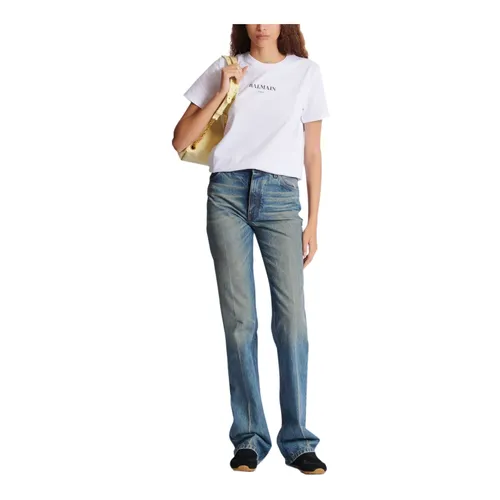 Balmain - Tops > T-Shirts - White - Balmain - Modalova