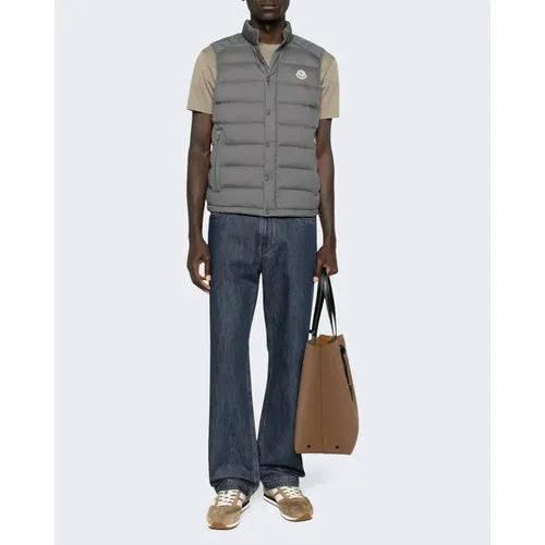Moncler - Jackets > Vests - Gray - Moncler - Modalova