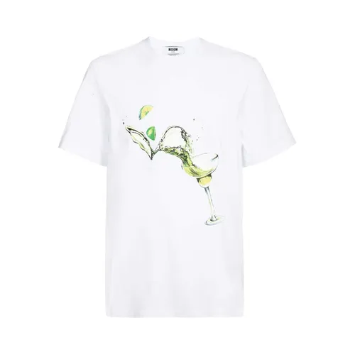 Msgm - Tops > T-Shirts - White - Msgm - Modalova