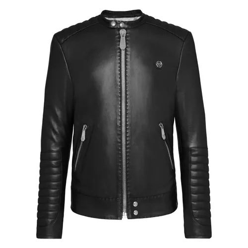 Jackets > Leather Jackets - - Philipp Plein - Modalova