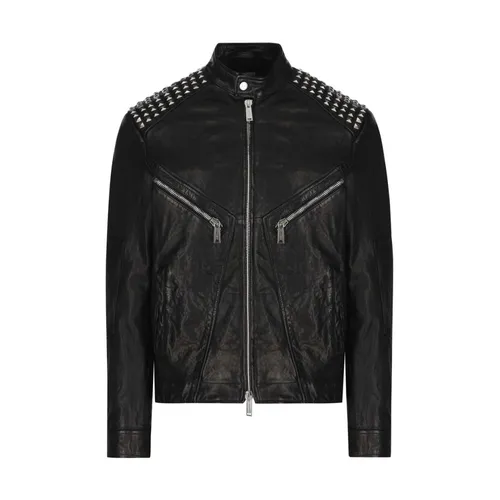 Jackets > Leather Jackets - - Dsquared2 - Modalova
