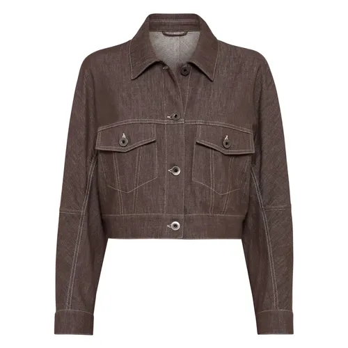 Jackets > Denim Jackets - - Brunello Cucinelli - Modalova