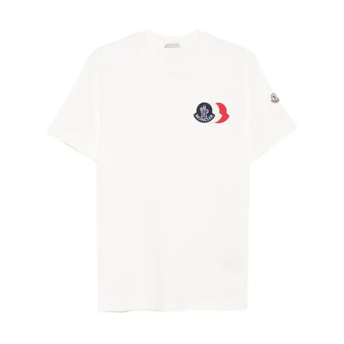 Moncler - Tops > T-Shirts - White - Moncler - Modalova