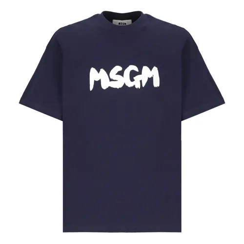 Msgm - Tops > T-Shirts - Blue - Msgm - Modalova