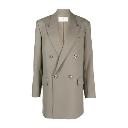 Coats > Double-Breasted Coats - - Ami Paris - Modalova