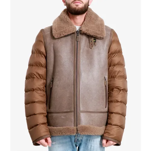Jackets > Leather Jackets - - Blauer - Modalova