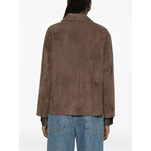 Jackets > Leather Jackets - - Max Mara - Modalova