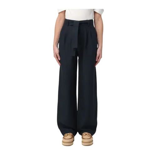 Trousers > Wide Trousers - - Woolrich - Modalova