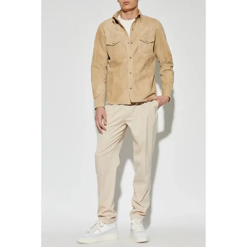 Jackets > Leather Jackets - - Eleventy - Modalova