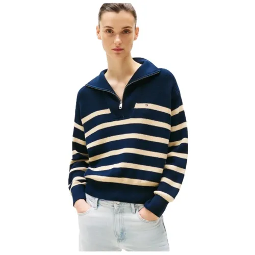 Knitwear > V-neck Knitwear - - Tommy Hilfiger - Modalova