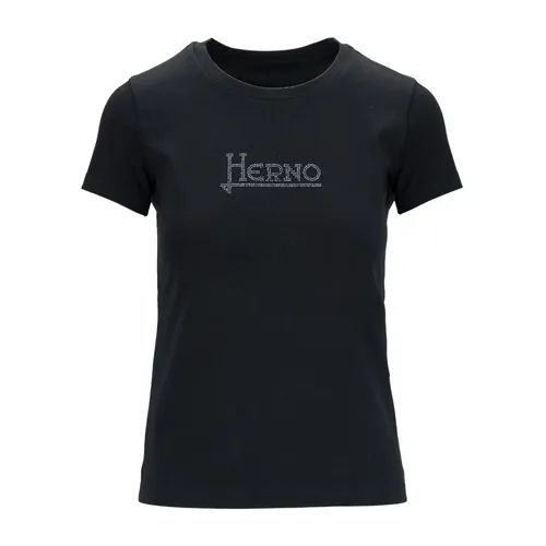 Herno - Tops > T-Shirts - Black - Herno - Modalova