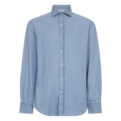 Shirts > Denim Shirts - - Brunello Cucinelli - Modalova