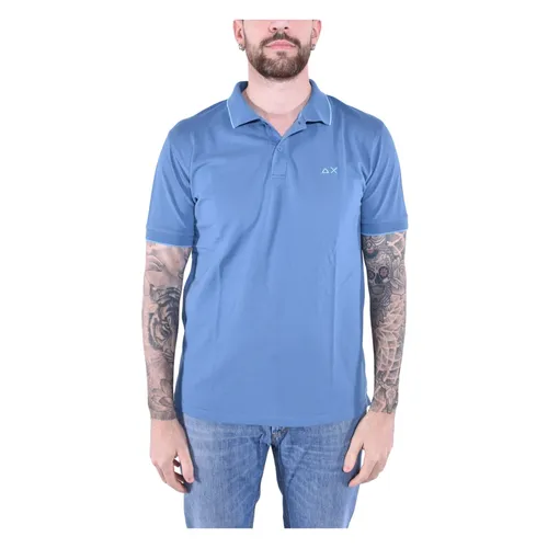 Sun68 - Tops > Polo Shirts - Blue - Sun68 - Modalova