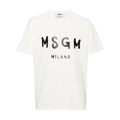 Msgm - Tops > T-Shirts - White - Msgm - Modalova
