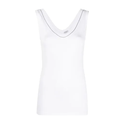 Tops > Sleeveless Tops - - Brunello Cucinelli - Modalova