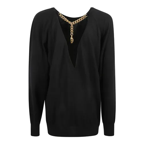 Knitwear > V-neck Knitwear - - Moschino - Modalova