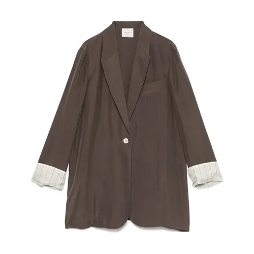 Alysi - Jackets > Blazers - Brown - Alysi - Modalova