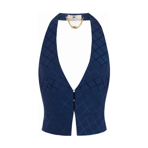 Jackets > Vests - - Elisabetta Franchi - Modalova