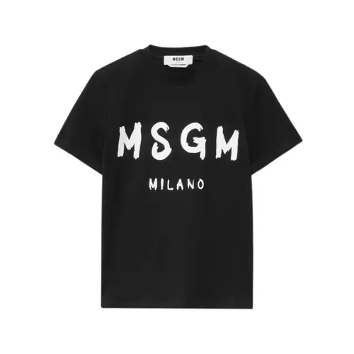Msgm - Tops > T-Shirts - Black - Msgm - Modalova