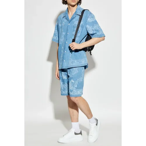 Shirts > Short Sleeve Shirts - - Versace - Modalova