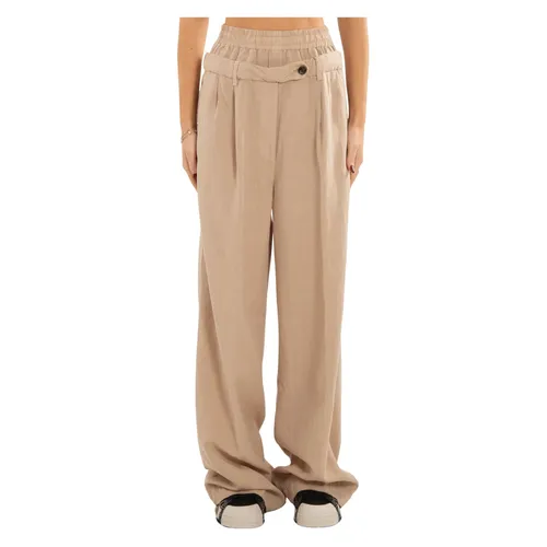 Trousers > Wide Trousers - - White Sand - Modalova