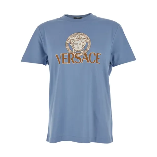 Versace - Tops > T-Shirts - Blue - Versace - Modalova