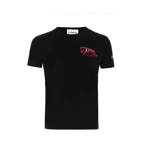 Iceberg - Tops > T-Shirts - Black - Iceberg - Modalova