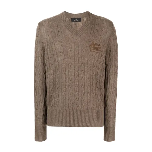 Knitwear > V-neck Knitwear - - Etro - Modalova