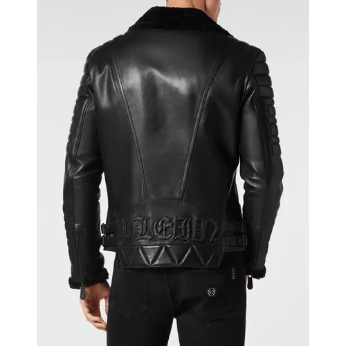 Jackets > Leather Jackets - - Philipp Plein - Modalova