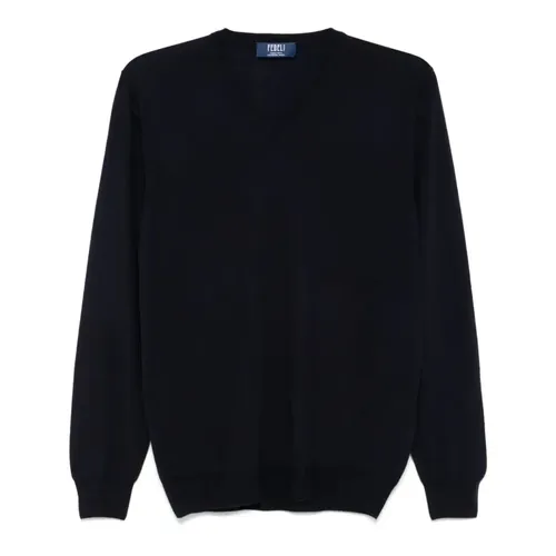 Knitwear > V-neck Knitwear - - Fedeli - Modalova