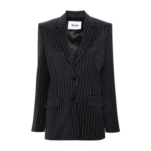 Msgm - Jackets > Blazers - Blue - Msgm - Modalova
