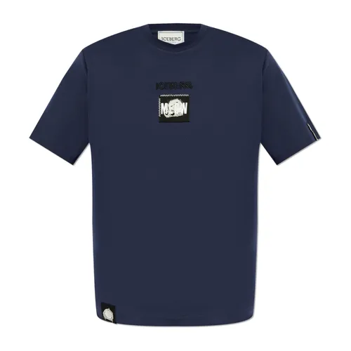 Iceberg - Tops > T-Shirts - Blue - Iceberg - Modalova