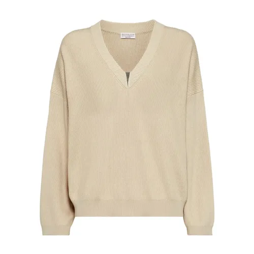 Knitwear > V-neck Knitwear - - Brunello Cucinelli - Modalova