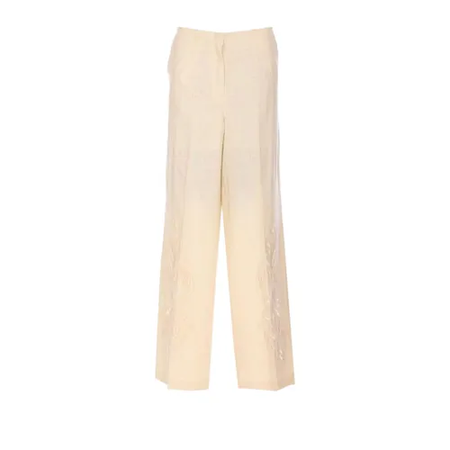 Trousers > Wide Trousers - - Twinset - Modalova