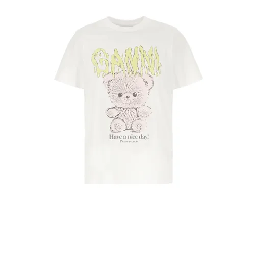 Ganni - Tops > T-Shirts - White - Ganni - Modalova