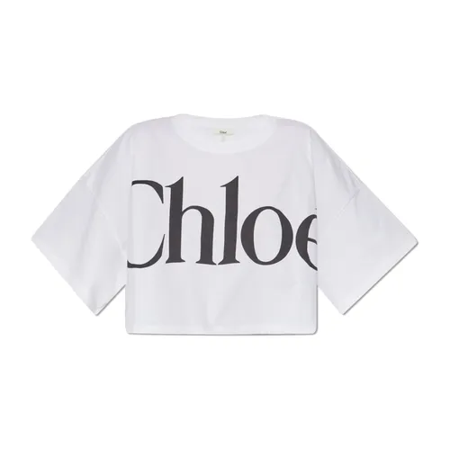 Chloé - Tops > T-Shirts - White - Chloé - Modalova