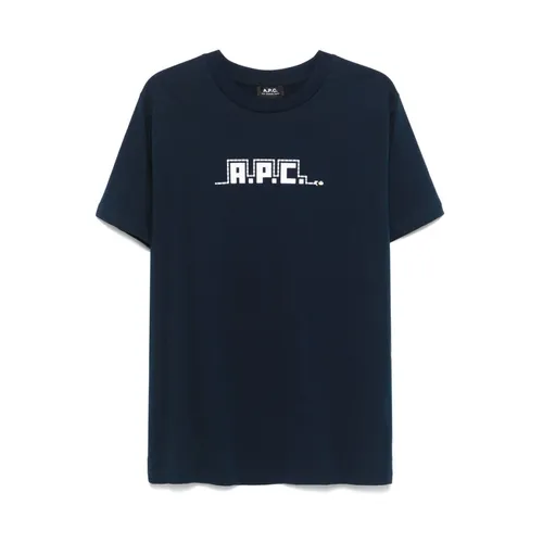 A.p.c. - Tops > T-Shirts - Blue - A.p.c. - Modalova