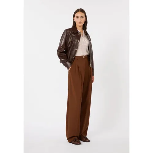 Jackets > Leather Jackets - - Max Mara Studio - Modalova
