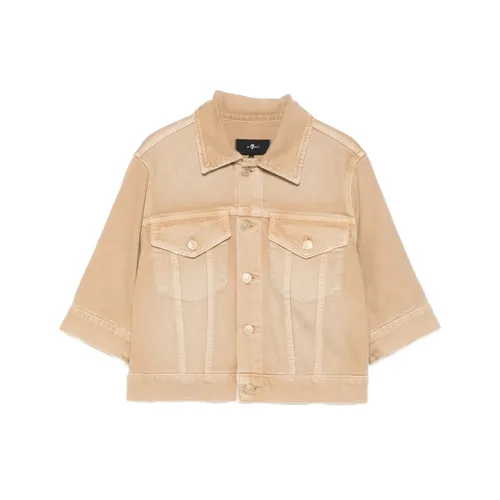 Jackets > Denim Jackets - - 7 For All Mankind - Modalova
