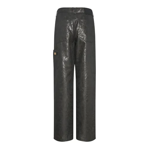 Trousers > Straight Trousers - - Versace - Modalova