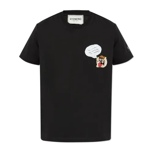 Iceberg - Tops > T-Shirts - Black - Iceberg - Modalova