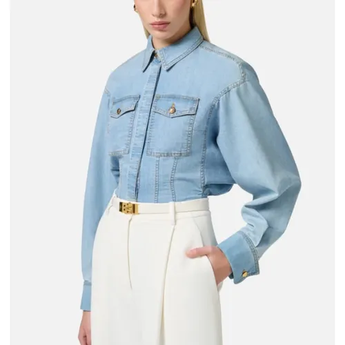 Jackets > Denim Jackets - - Elisabetta Franchi - Modalova